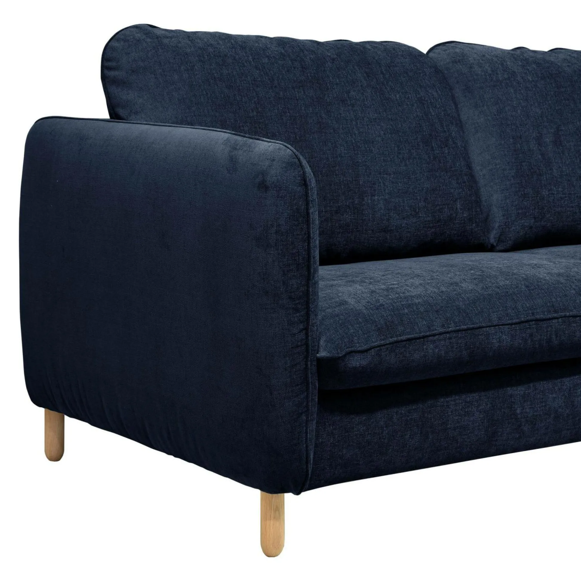 Canapé convertible tissu chenillé Portimo - Marine