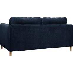 Canapé convertible tissu chenillé Portimo - Marine