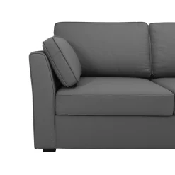Canapé convertible tissu coton déhoussable Marbella - Gris - 2 places