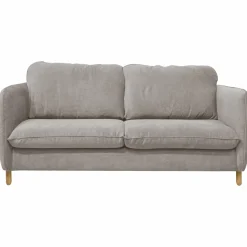 Canapé convertible tissu chenillé Portimo - Gris Clair