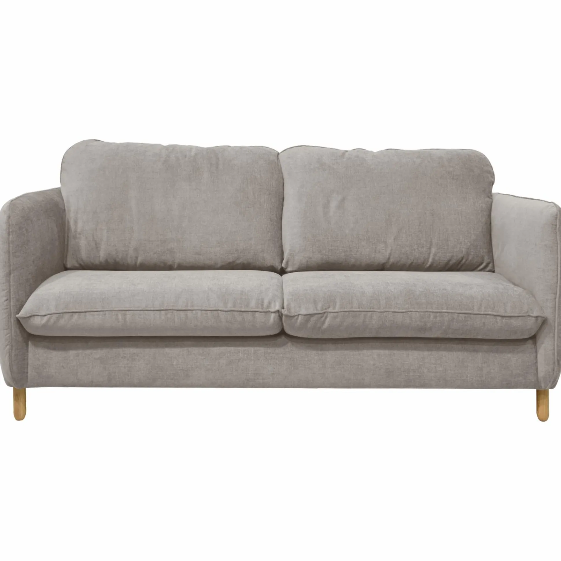 Canapé convertible tissu chenillé Portimo - Gris Clair