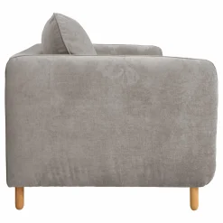 Canapé convertible tissu chenillé Portimo - Gris Clair