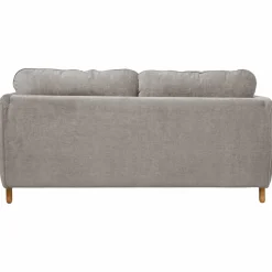 Canapé convertible tissu chenillé Portimo - Gris Clair