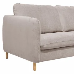 Canapé convertible tissu chenillé Portimo - Gris Clair