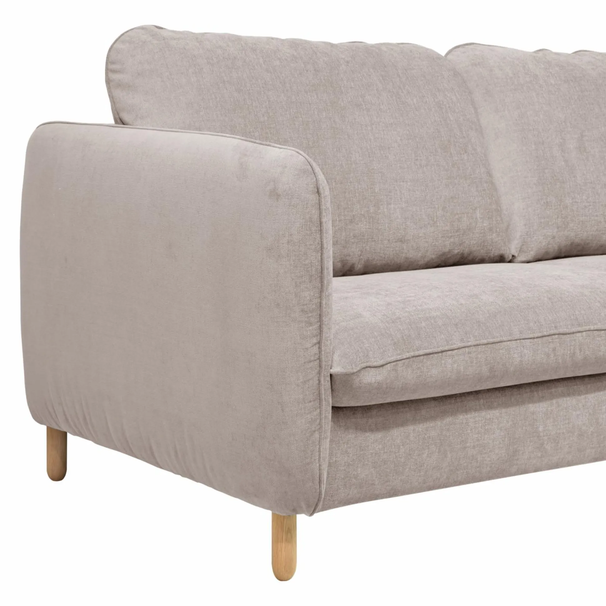 Canapé convertible tissu chenillé Portimo - Gris Clair