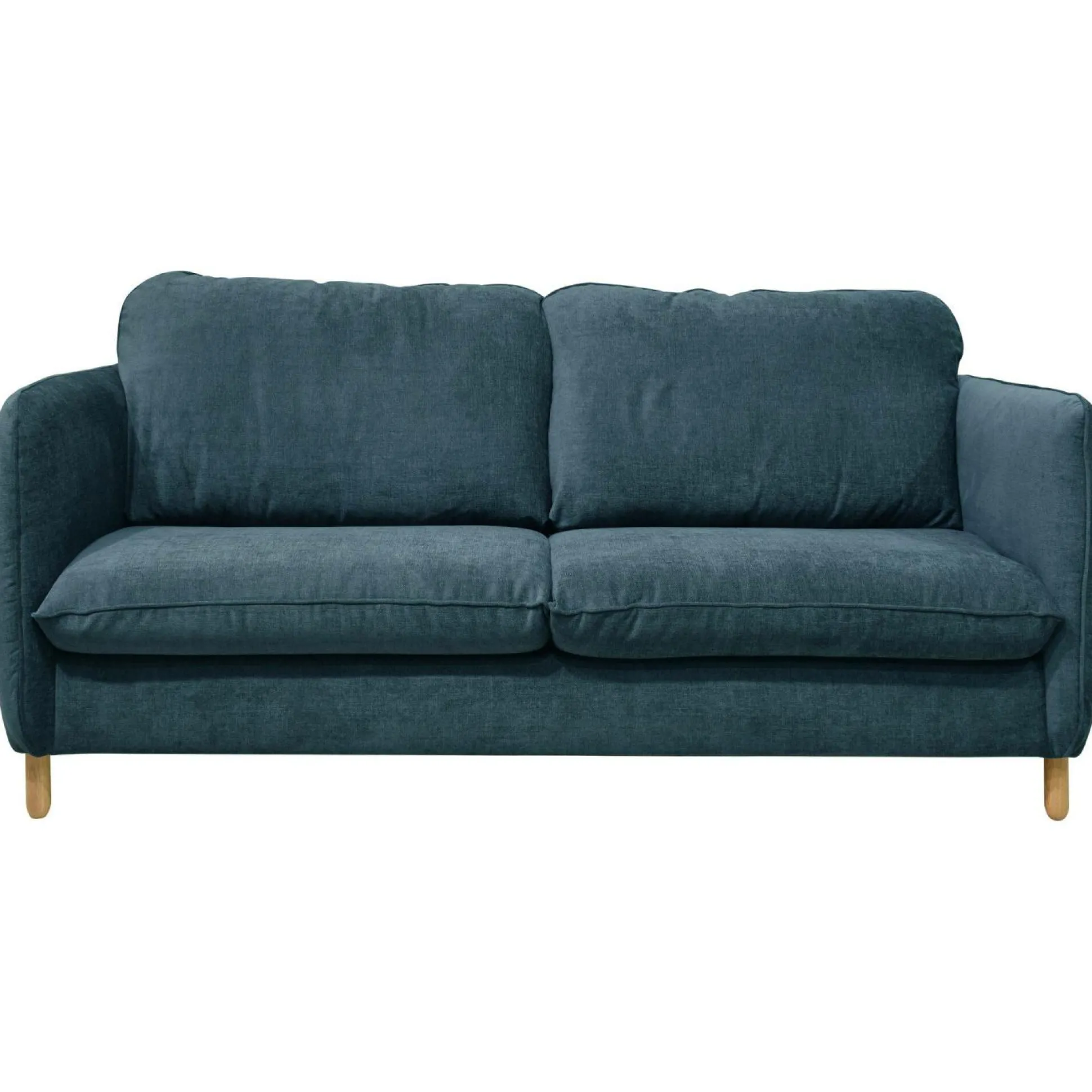 Canapé convertible tissu chenillé Portimo - Bleu Atlantique