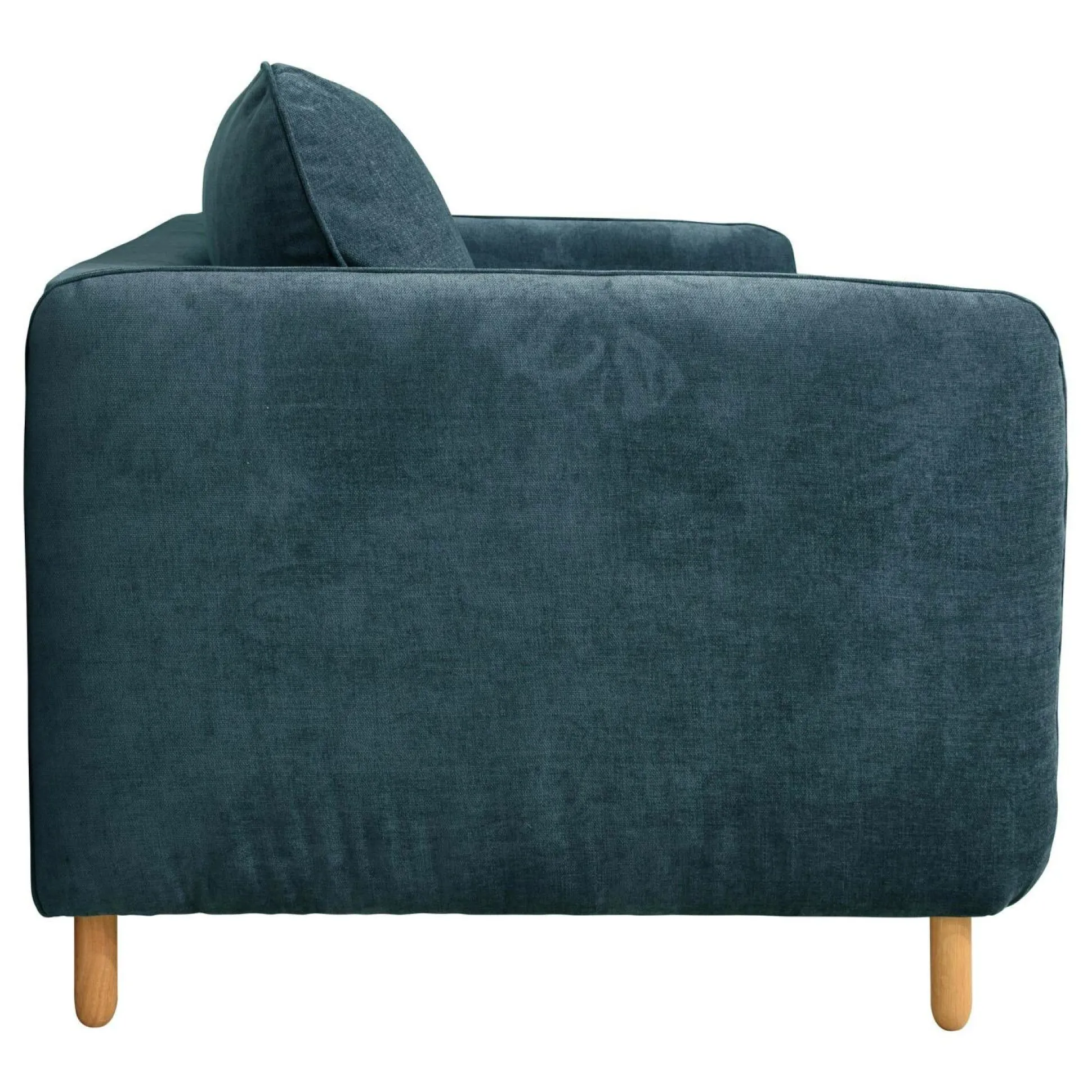 Canapé convertible tissu chenillé Portimo - Bleu Atlantique