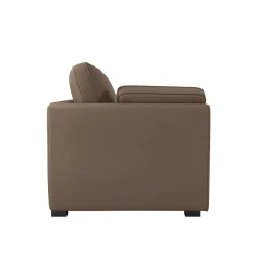 Canapé convertible tissu coton déhoussable Marbella - Taupe - 3 places