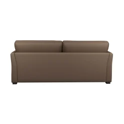 Canapé convertible tissu coton déhoussable Marbella - Taupe - 3 places