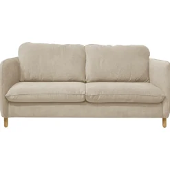 Canapé convertible tissu chenillé Portimo - Ecru