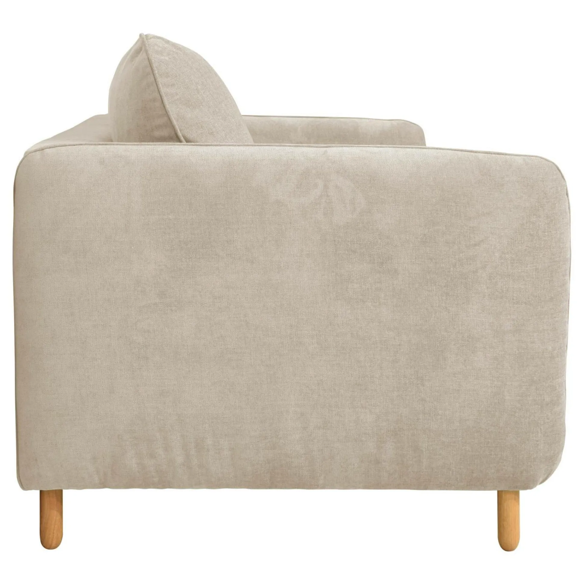 Canapé convertible tissu chenillé Portimo - Ecru