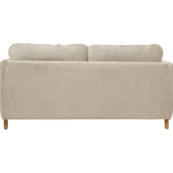 Canapé convertible tissu chenillé Portimo - Ecru