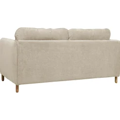 Canapé convertible tissu chenillé Portimo - Ecru