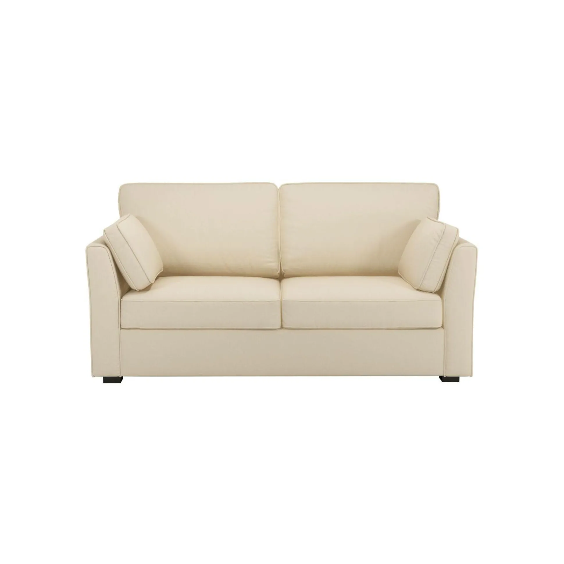 Canapé convertible tissu coton déhoussable Marbella - Beige - 2 places