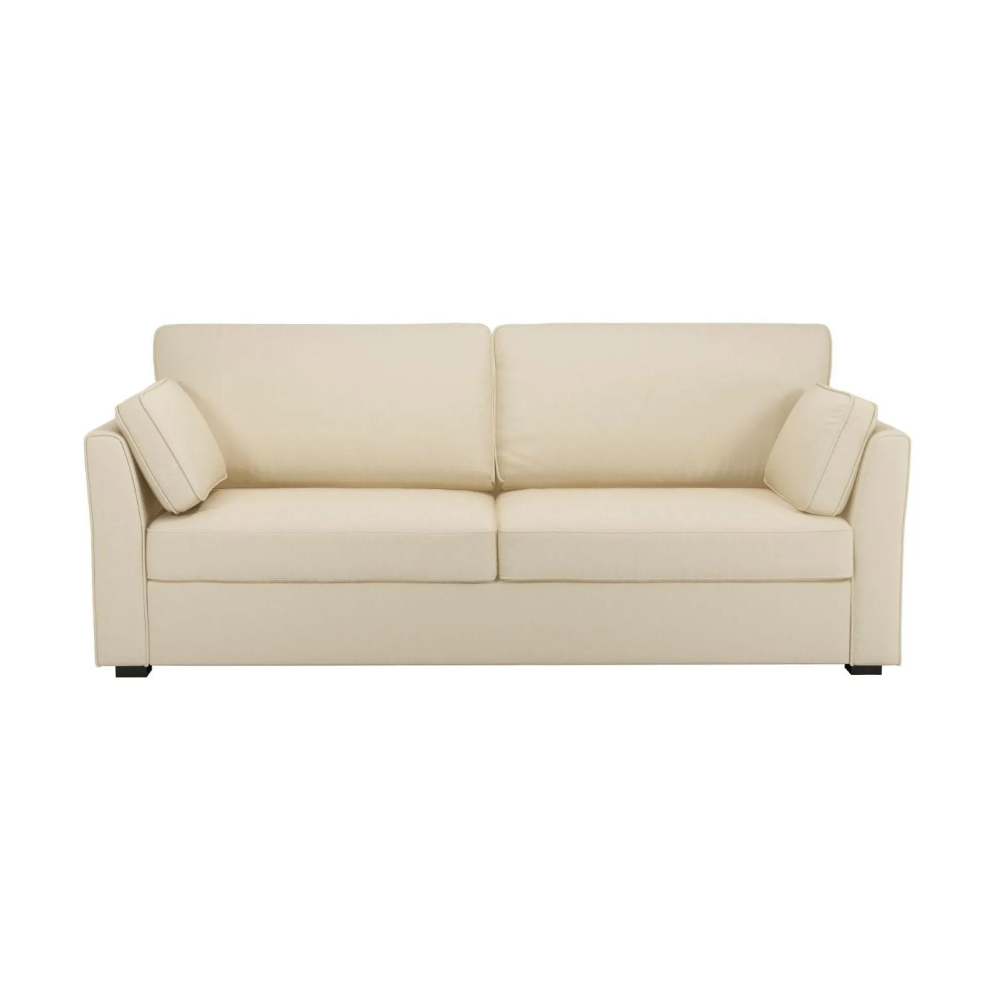 Canapé convertible tissu coton déhoussable Marbella - Beige - 3 places