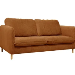 Canapé convertible tissu chenillé Portimo - Ocre