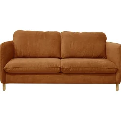 Canapé convertible tissu chenillé Portimo - Ocre