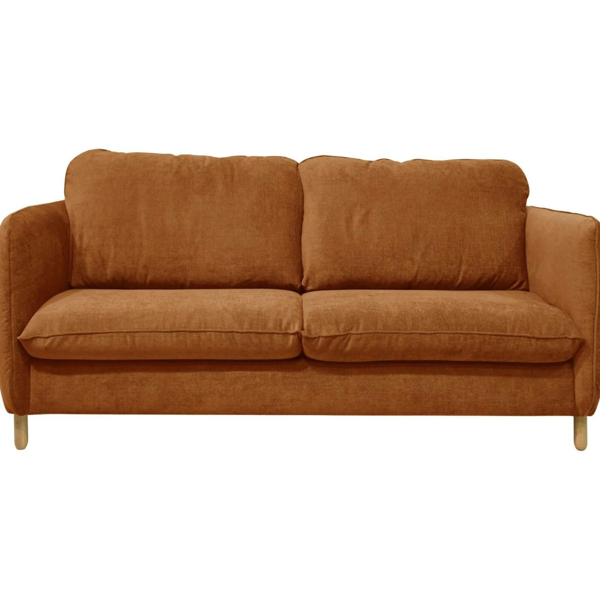 Canapé convertible tissu chenillé Portimo - Ocre