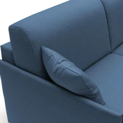 Canapé convertible tissu déhoussable Arthur - Bleu - Grand 3 places