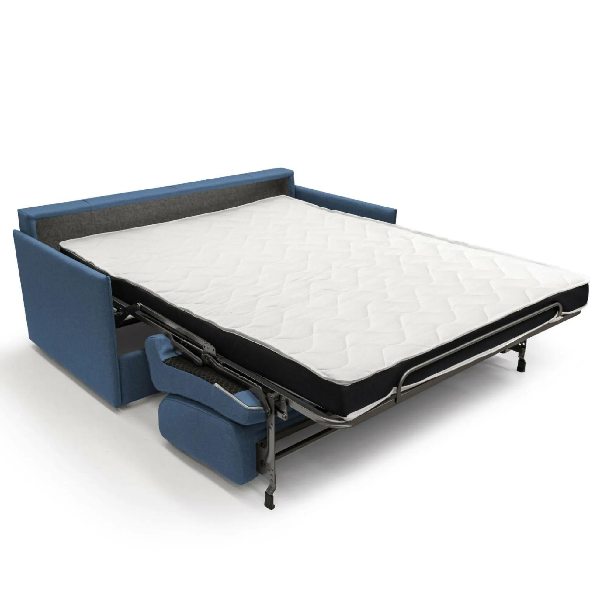 Canapé convertible tissu déhoussable Arthur - Bleu - Grand 2 places