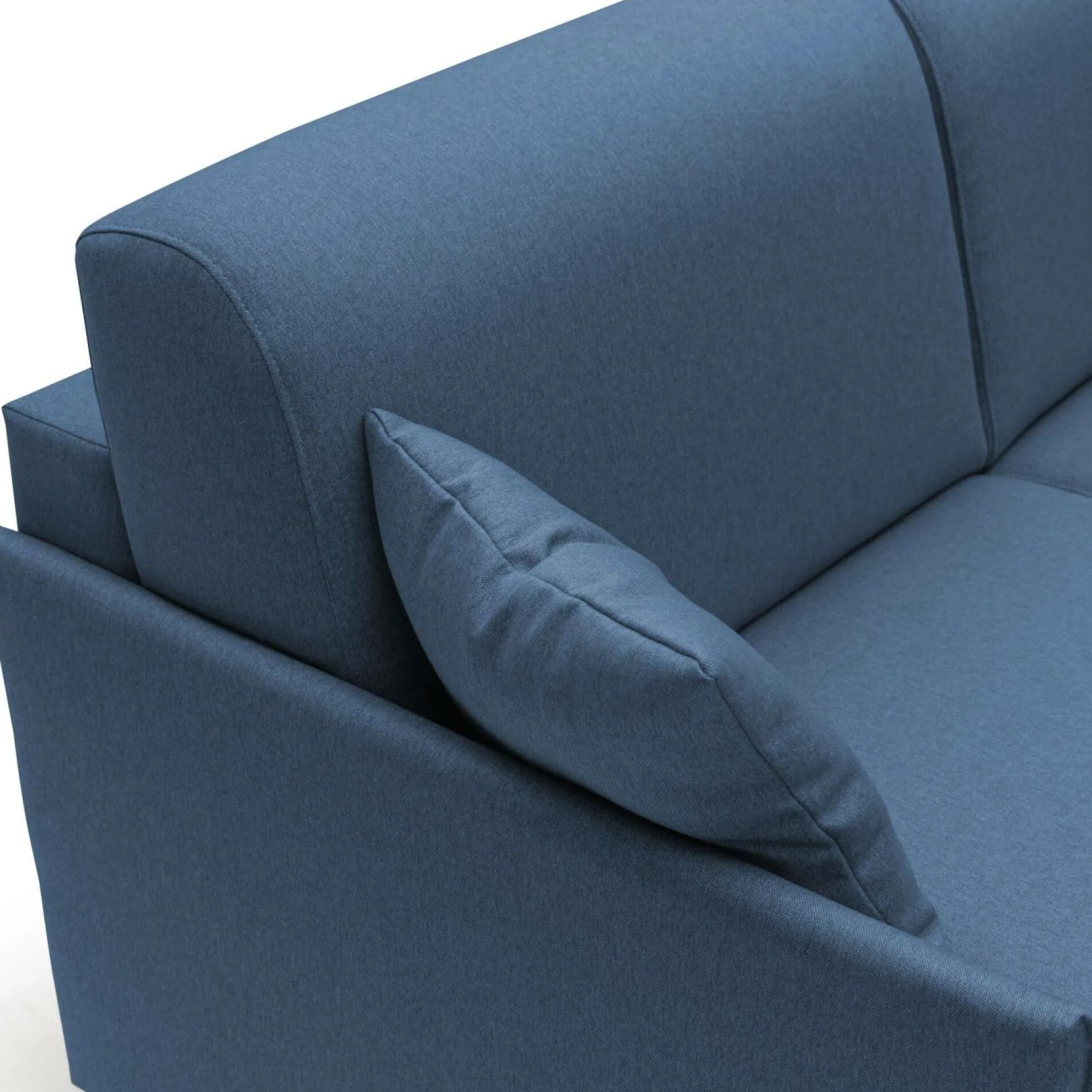Canapé convertible tissu déhoussable Arthur - Bleu - Grand 2 places