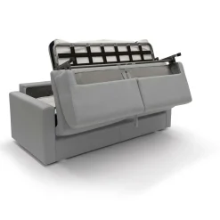 Canapé convertible tissu déhoussable Aubin - Gris - 3 places