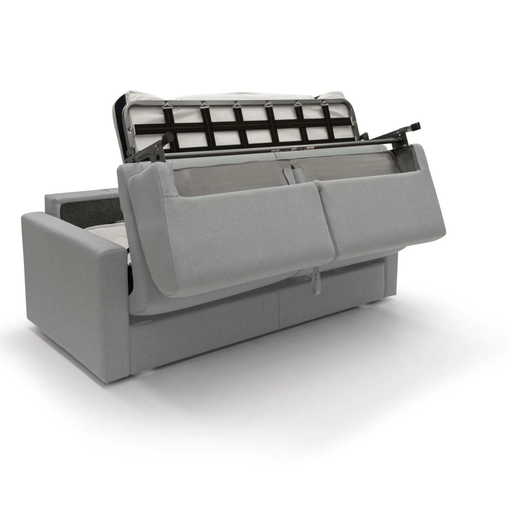 Canapé convertible tissu déhoussable Aubin - Gris - 3 places