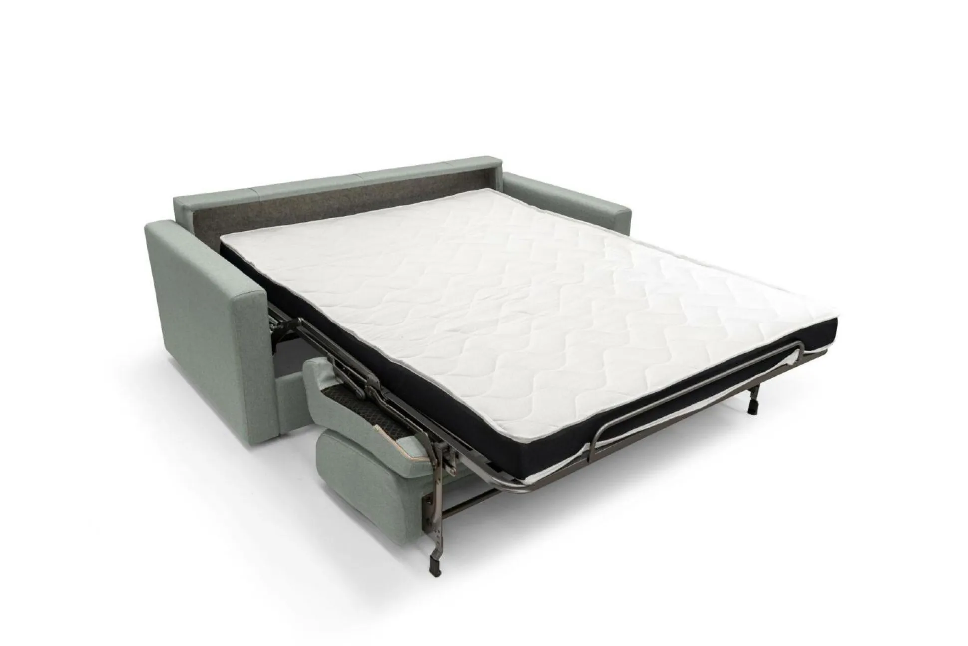 Canapé convertible tissu déhoussable Aubin - Gris - 3 places