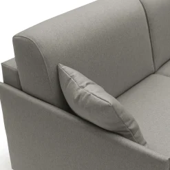 Canapé convertible tissu déhoussable Arthur - Taupe - Grand 3 places