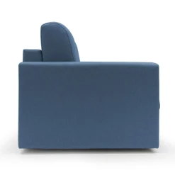 Canapé convertible tissu déhoussable Aubin - Bleu - Grand 2 places