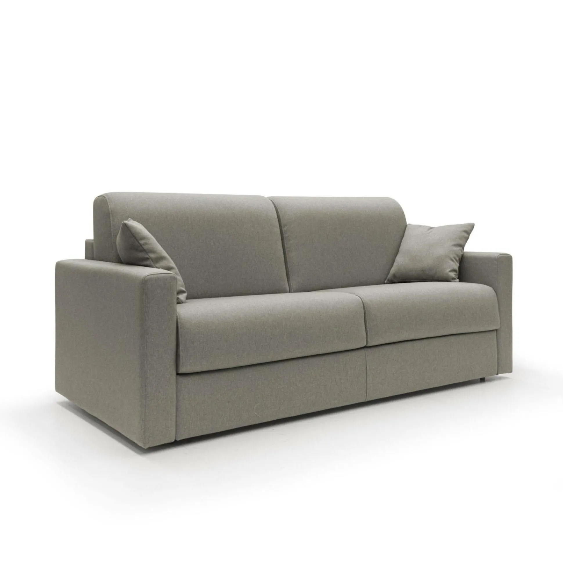 Canapé convertible tissu déhoussable Aubin - Taupe - 3 places