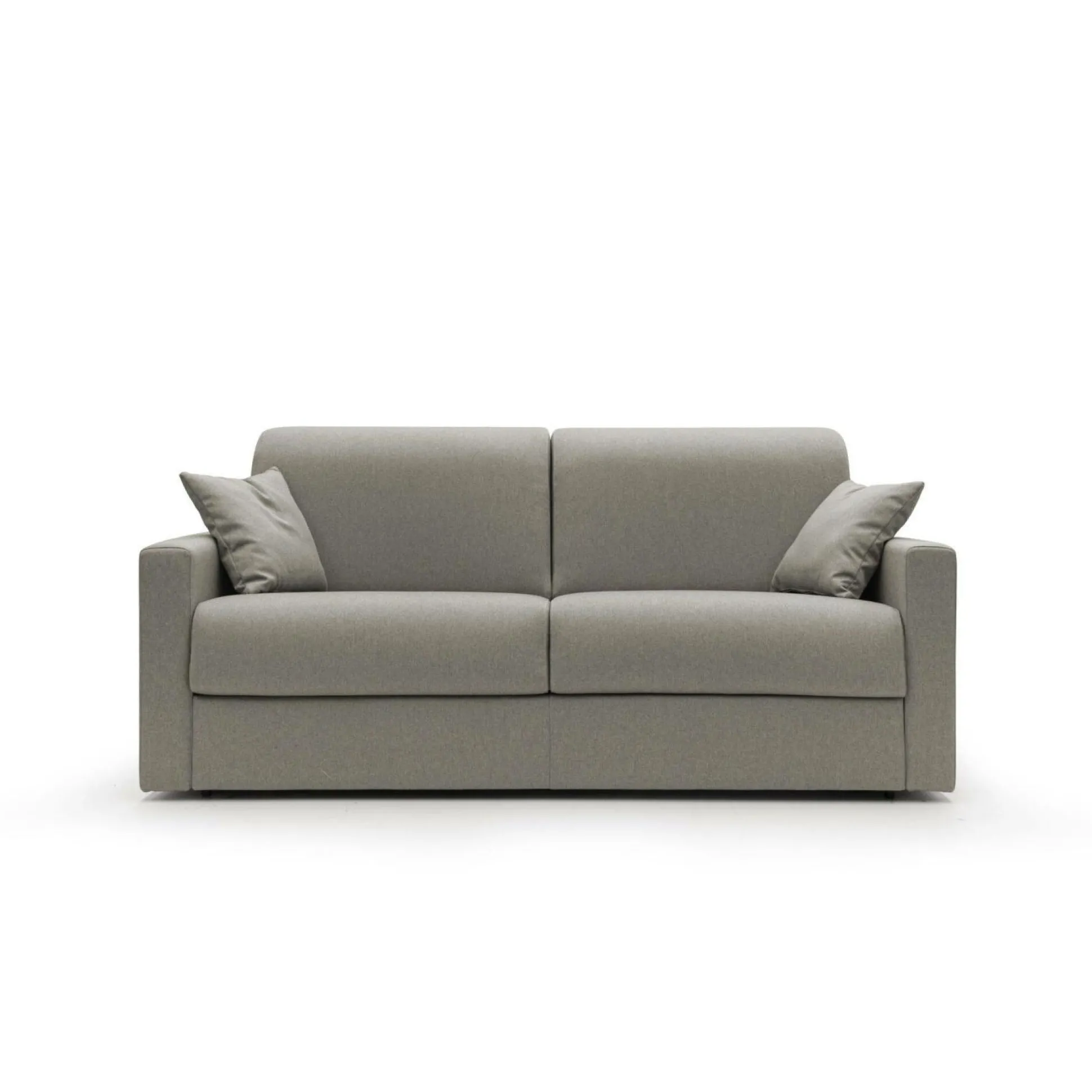 Canapé convertible tissu déhoussable Aubin - Taupe - 3 places