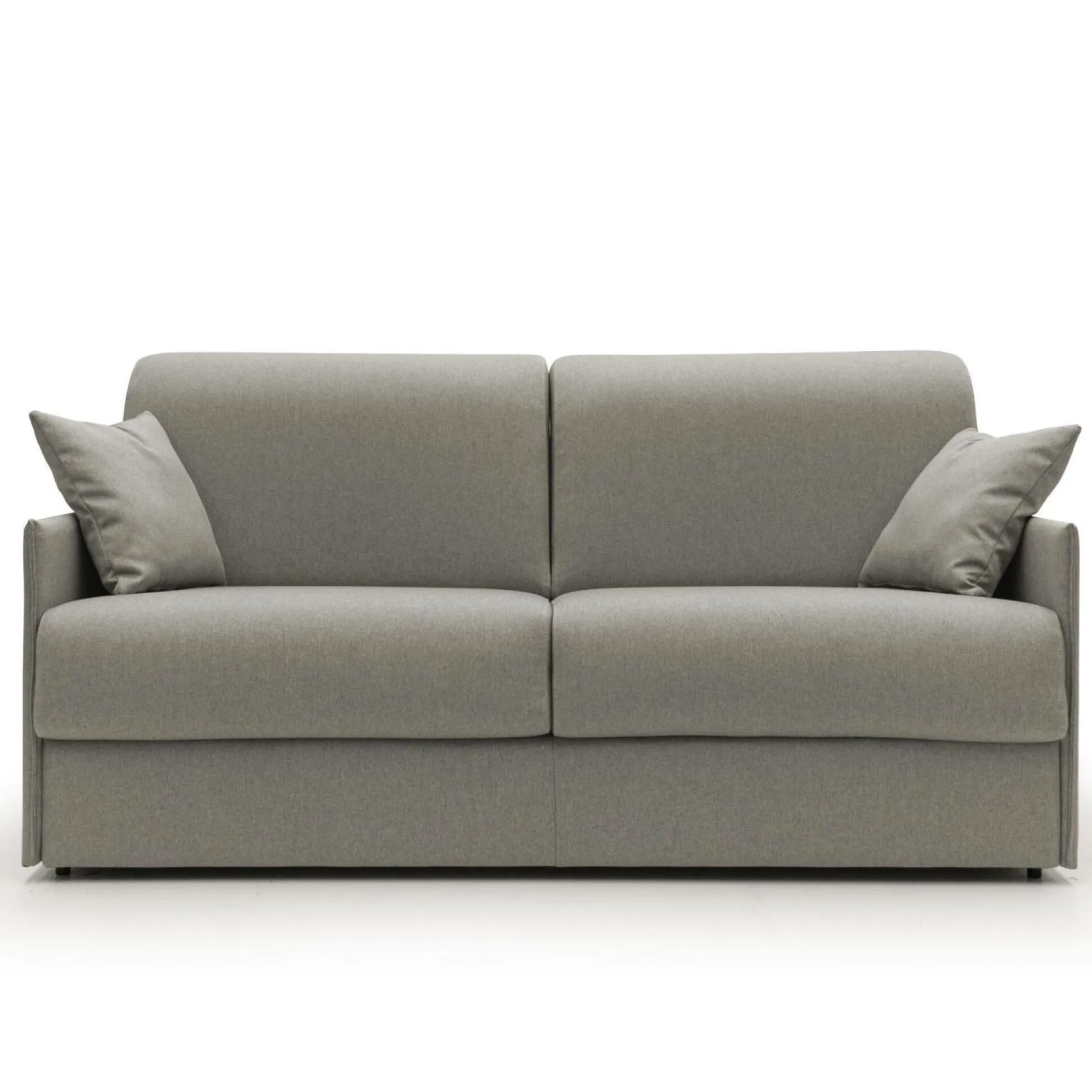 Canapé convertible tissu déhoussable Arthur - Taupe - Grand 2 places