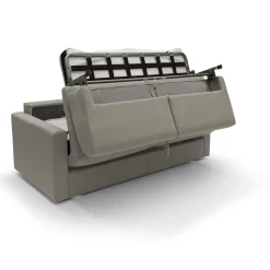 Canapé convertible tissu déhoussable Aubin - Taupe - Grand 3 places