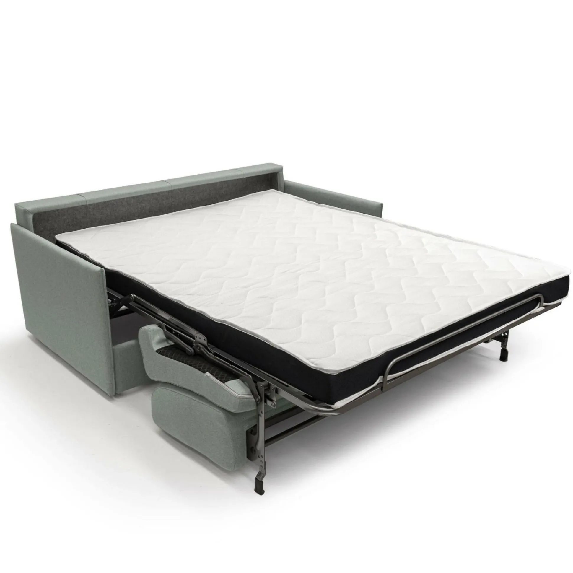 Canapé convertible tissu déhoussable Arthur - Gris - Grand 2 places