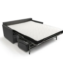 Canapé convertible tissu déhoussable Arthur - Anthracite - Grand 2 places