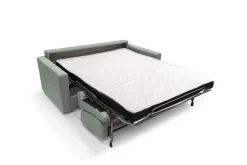 Canapé convertible tissu déhoussable Aubin - Gris - Grand 3 places