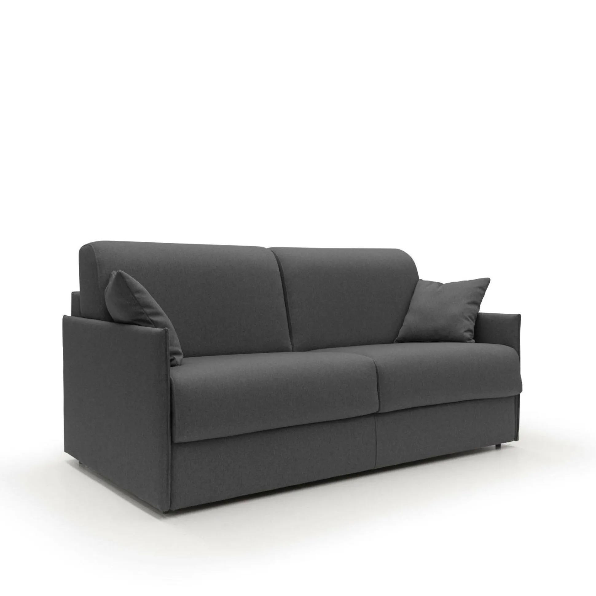 Canapé convertible tissu déhoussable Arthur - Anthracite - 3 places