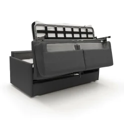 Canapé convertible tissu déhoussable Arthur - Anthracite - 3 places