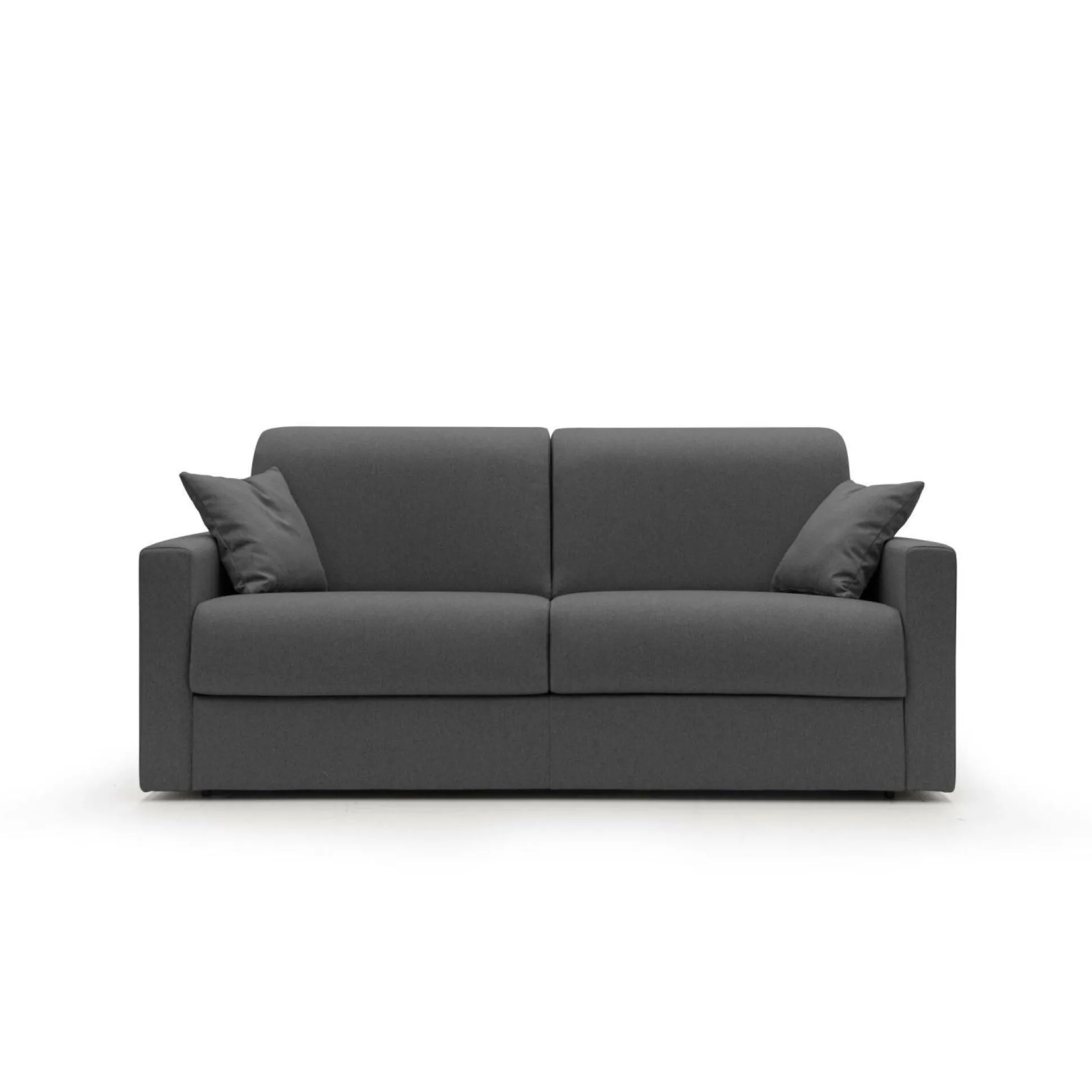 Canapé convertible tissu déhoussable Aubin - Anthracite - Grand 3 places