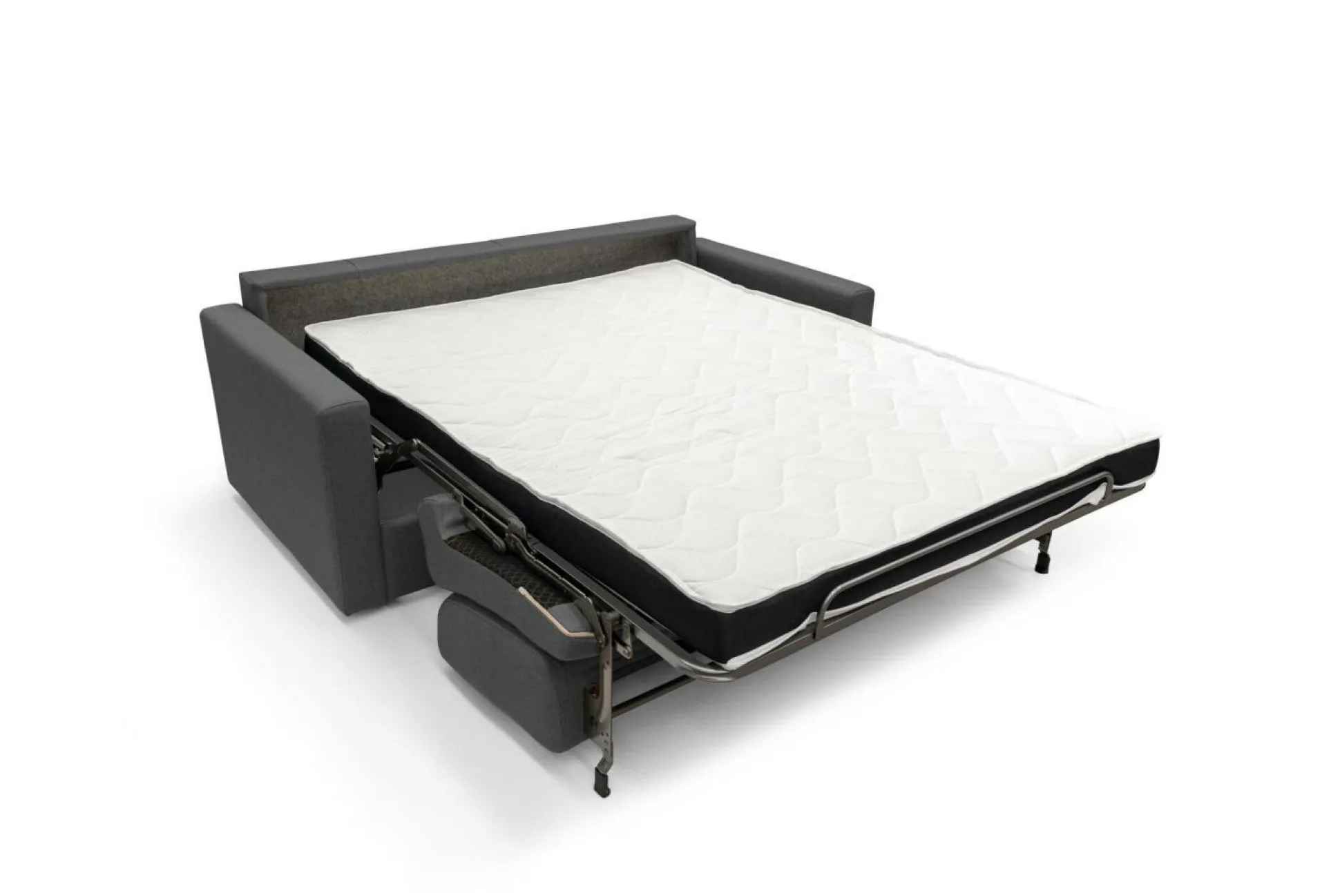 Canapé convertible tissu déhoussable Aubin - Anthracite - Grand 3 places