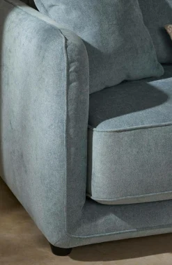 Canapé convertible tissu Paxi - Bleu Clair