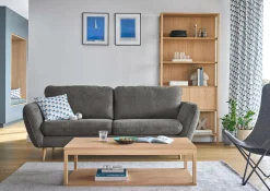 Canapé convertible tissu Persson - Gris