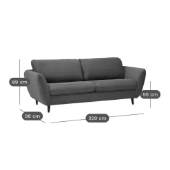 Canapé convertible tissu Persson - Océan