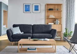 Canapé convertible tissu Persson - Bleu Marine