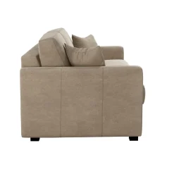 Canapé convertible tissu Parme - Grège - 3 places