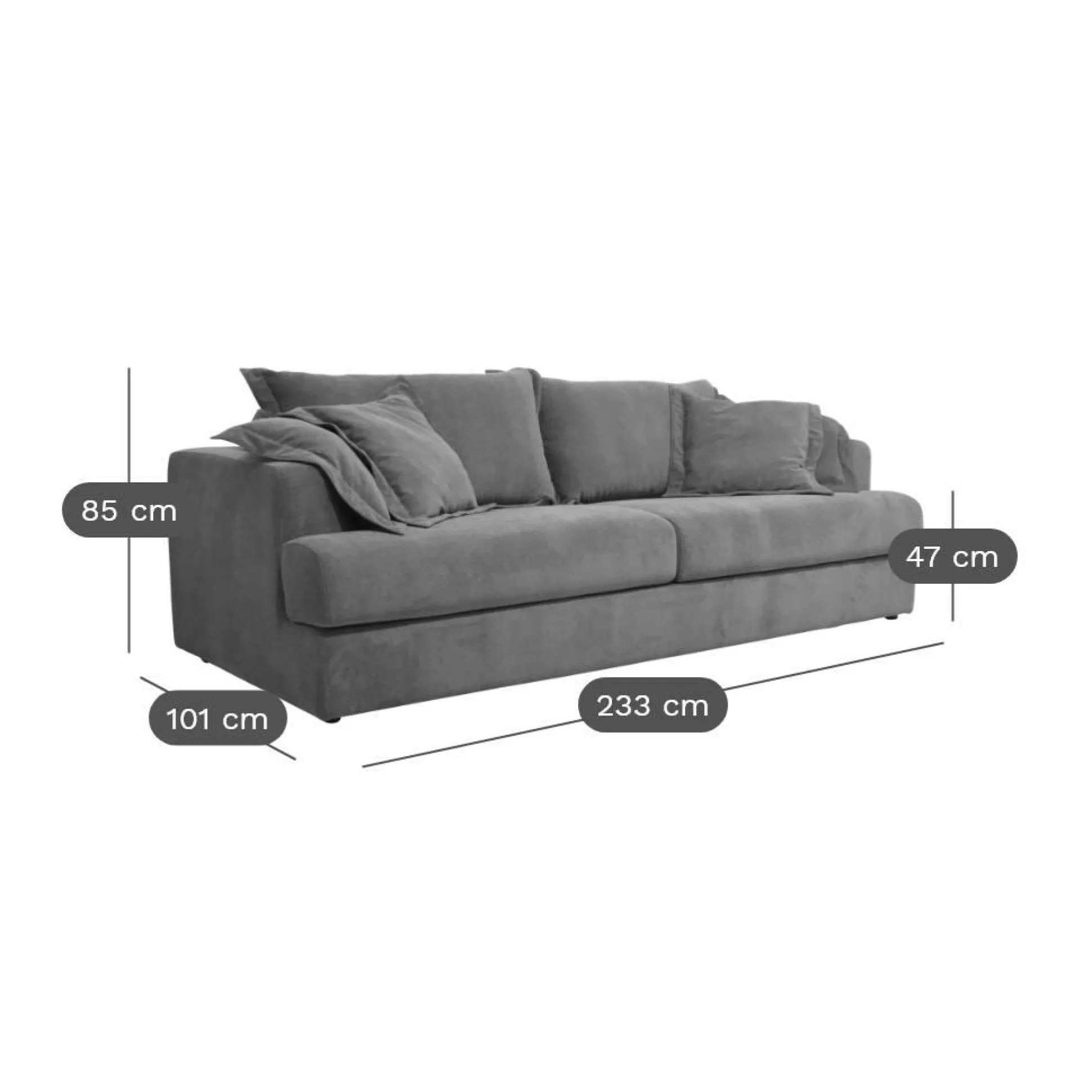 Canapé convertible tissu Pacha - Bronze