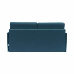 Canapé convertible tissu recyclé déhoussable Arthur - Bleu Canard - Grand 2 places