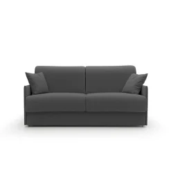 Canapé convertible tissu recyclé déhoussable Arthur - Anthracite - Grand 2 places