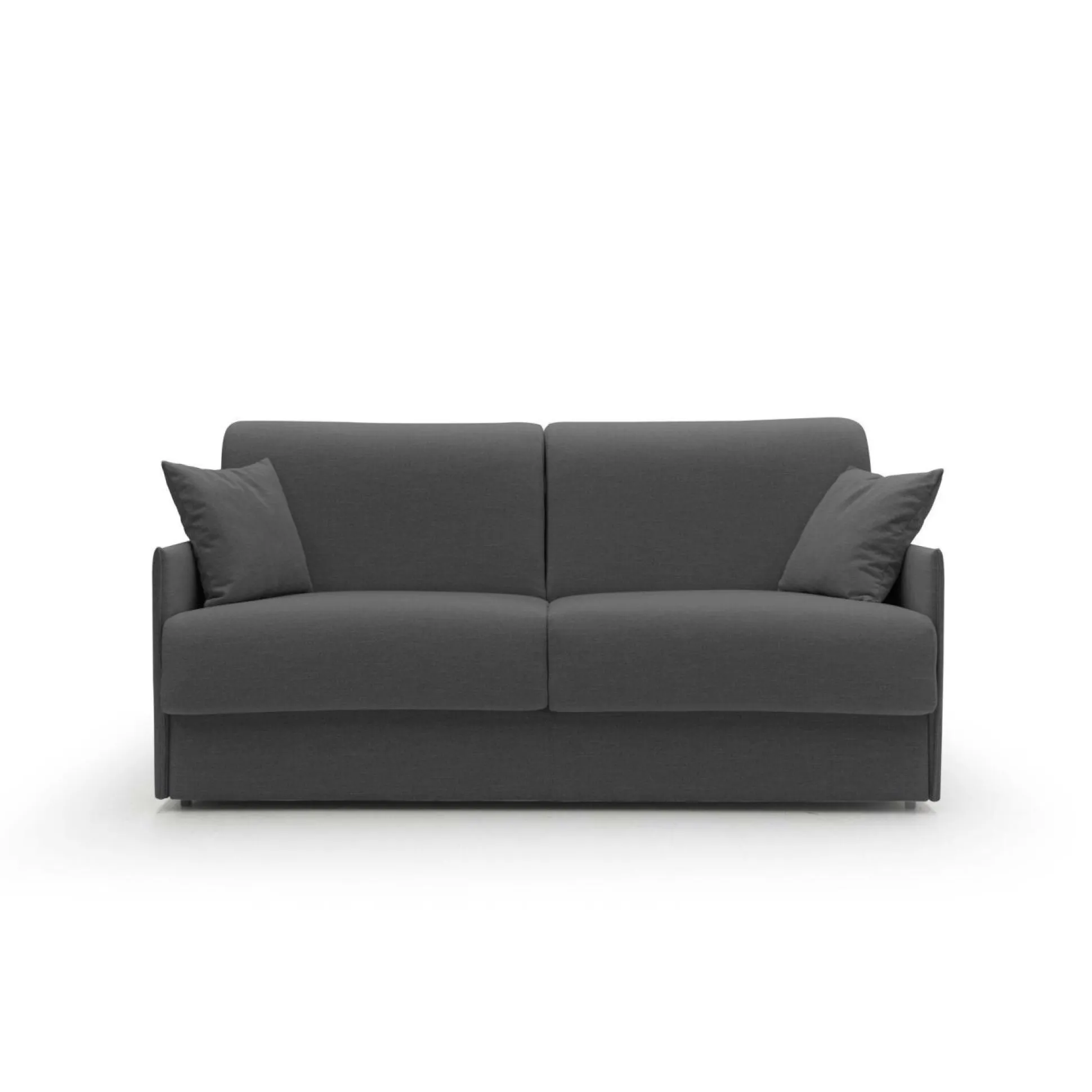 Canapé convertible tissu recyclé déhoussable Arthur - Anthracite - Grand 2 places